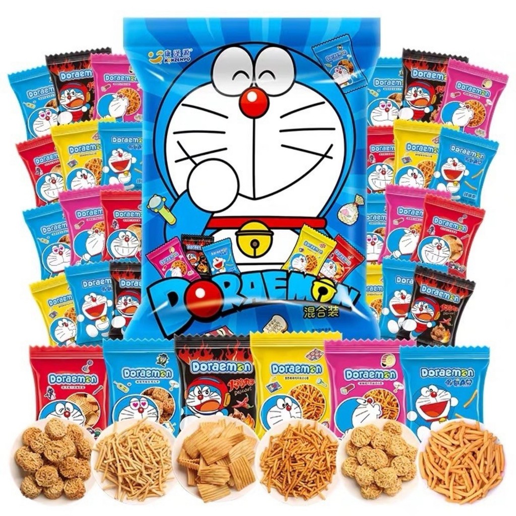 bimbim khổng lồ doraemon -450g Box ăn vặt khổng lồ tổng hơp các mẫu bim bim - snacks Doremon- Đồ Ăn Vặt- Ăn Vặt