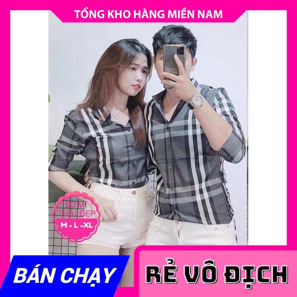 ÁO SƠ MI CÔNG SỞ - ÁO SƠ MI CẶP NAM NỮ SMPT ⚡ ẢNH THẬT⚡ TỔNG HỢP ⚡ ÁO SƠ MI SỌC KẺ MY