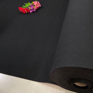 Thảm nỉ trải sàn đen trơn, khổ 2m