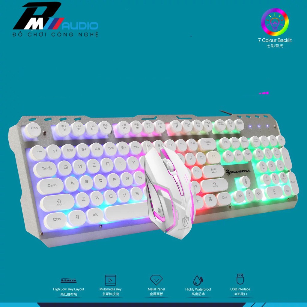 Bàn Phím Gaming SHIPADOO GK50 có led kèm chuột Chuyên Cho Các Game thủ