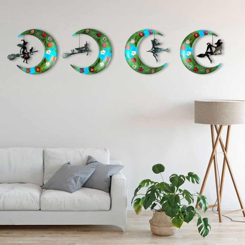 Bộ 4 Khuôn Silicone Hình Phù Thủy Và Chổi Trang Trí Halloween