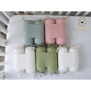 Gối chặn em bé, gối xô muslin cotton