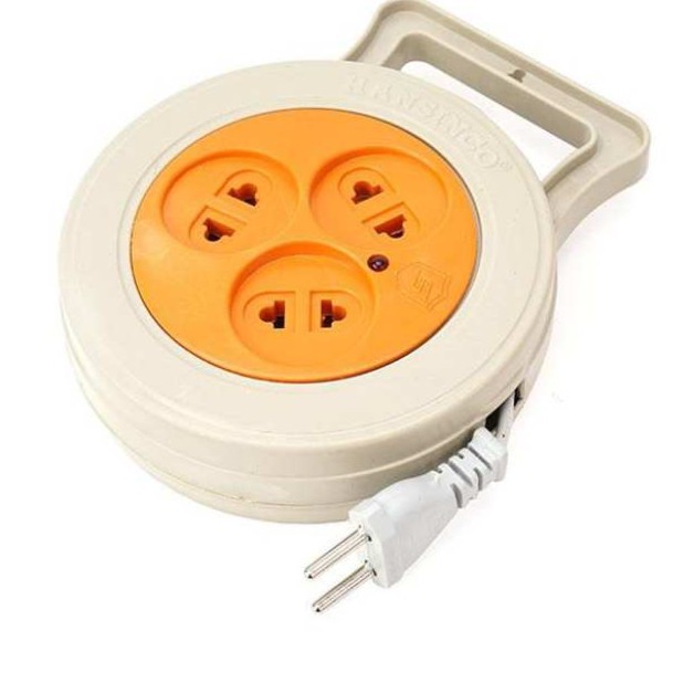 Ổ điện xoay tròn 3 lỗ cắm hàng Việt Nam dây dài 8m