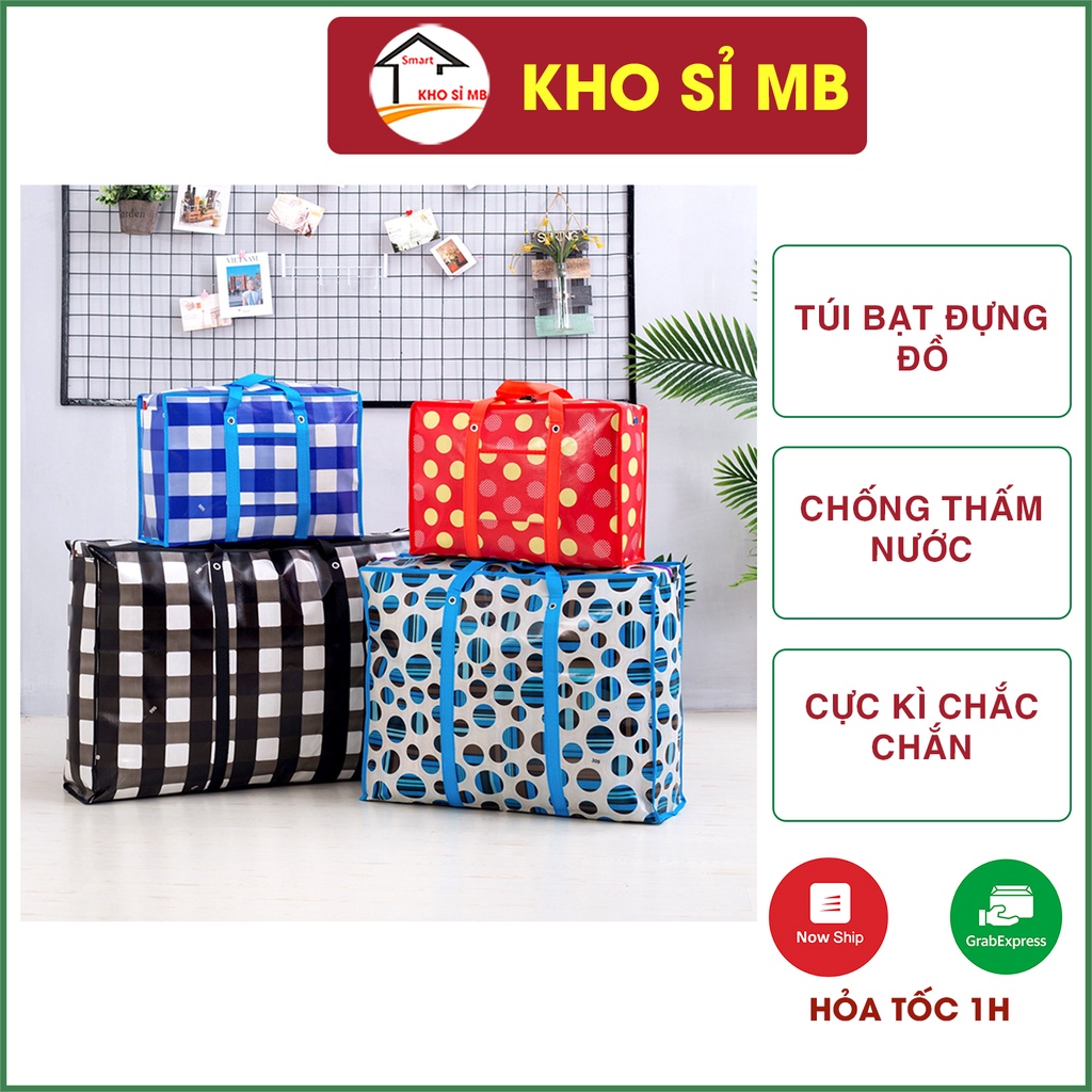 Túi dứa bạt đựng quần áo, túi bạt đựng đồ có khóa,, chăn chống thấm nước kho sỉ mb