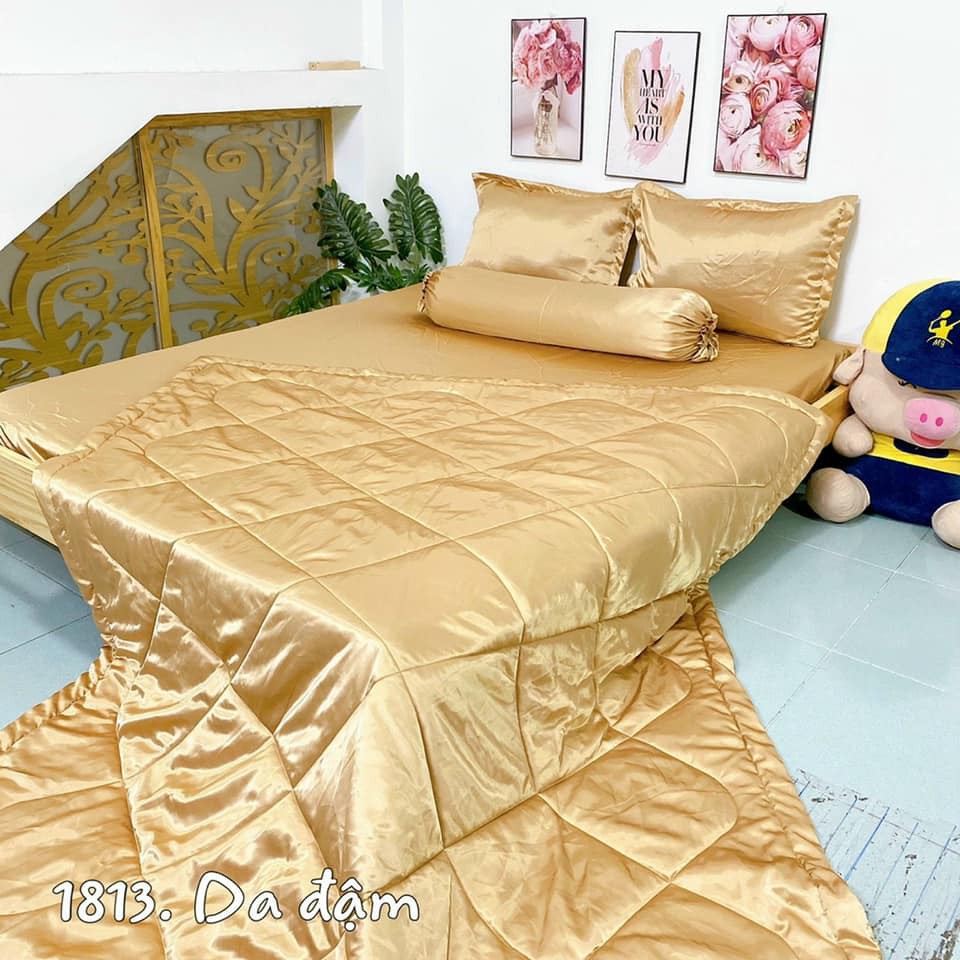 TRỌN BỘ CHĂN GA GỐI PHI LỤA CAO CẤP SANG CHẢNH