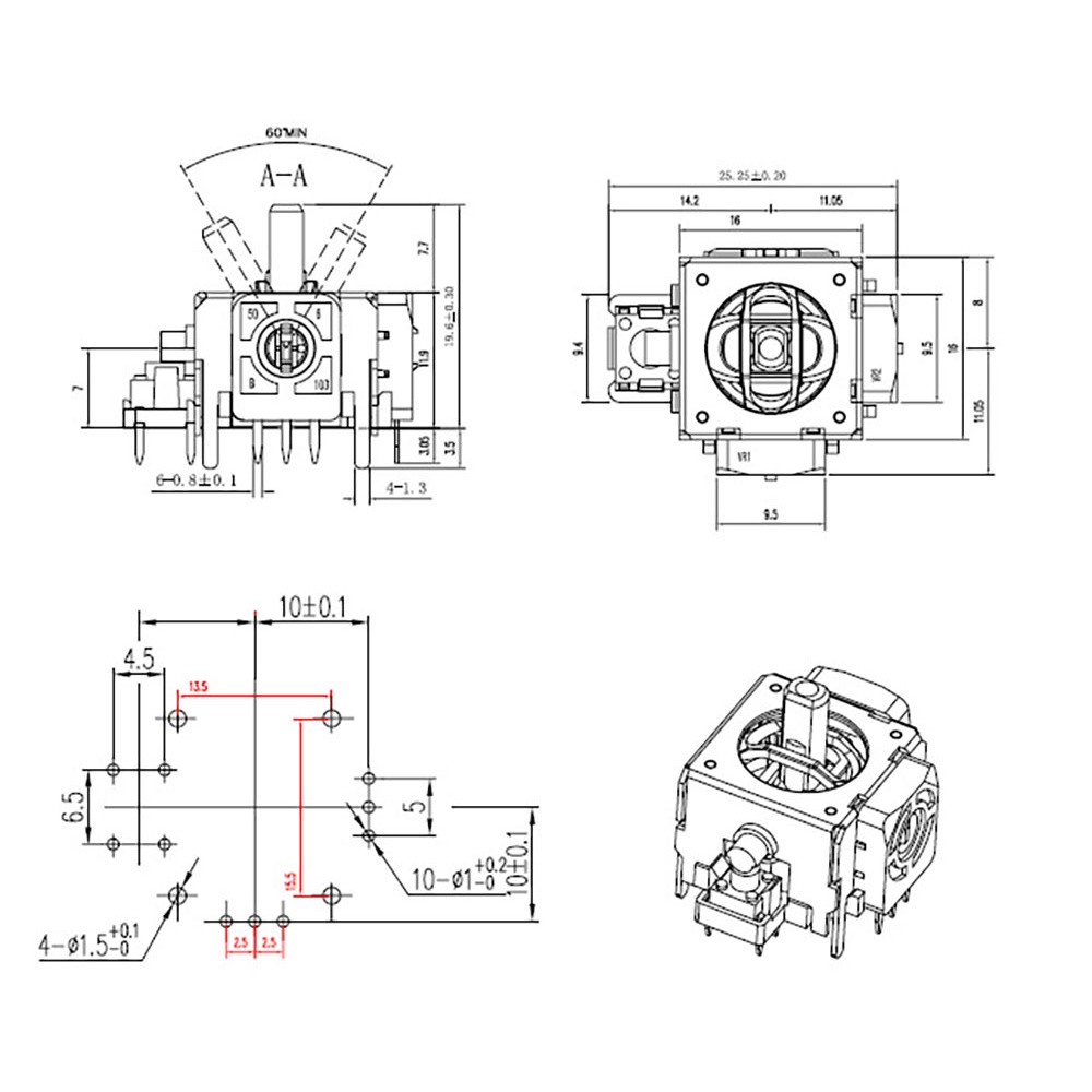 Joystick chưa ra chân