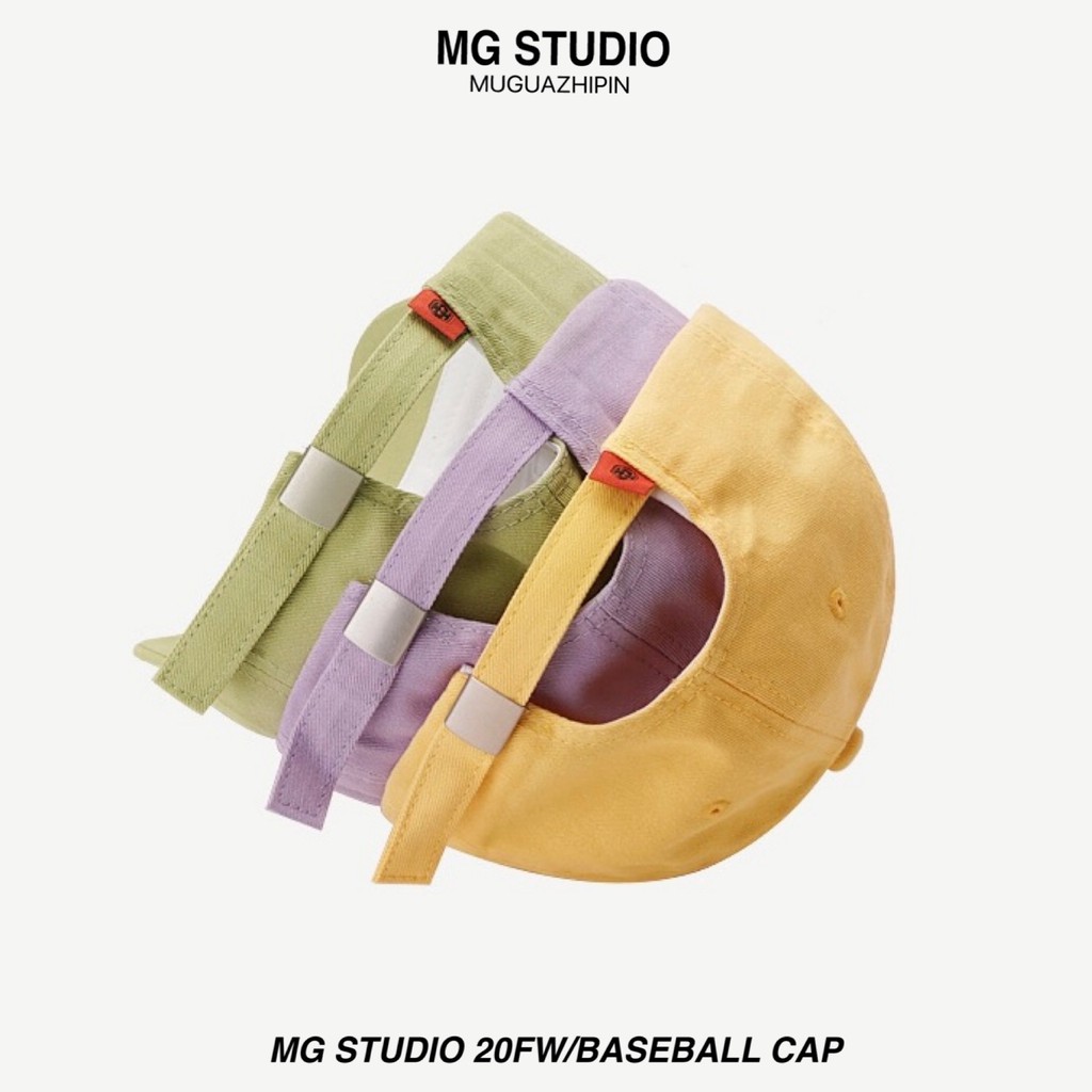 Mũ lưỡi trai MG STUDIO thêu chữ side by side 1990 thời trang