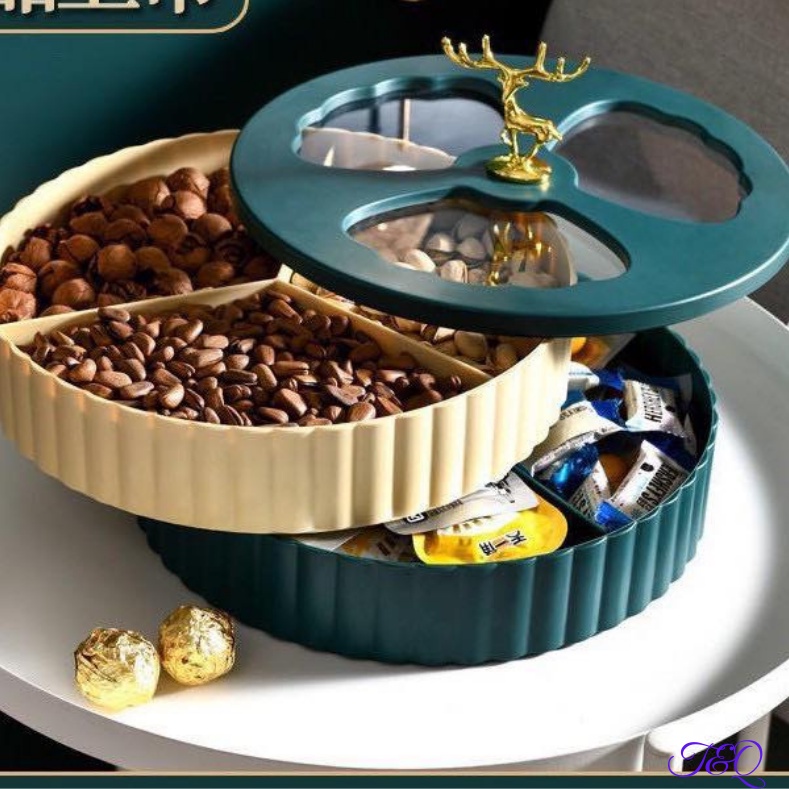 Khay Mứt Tết Hưu Hai Tầng Sang Trọng Hiện Đại