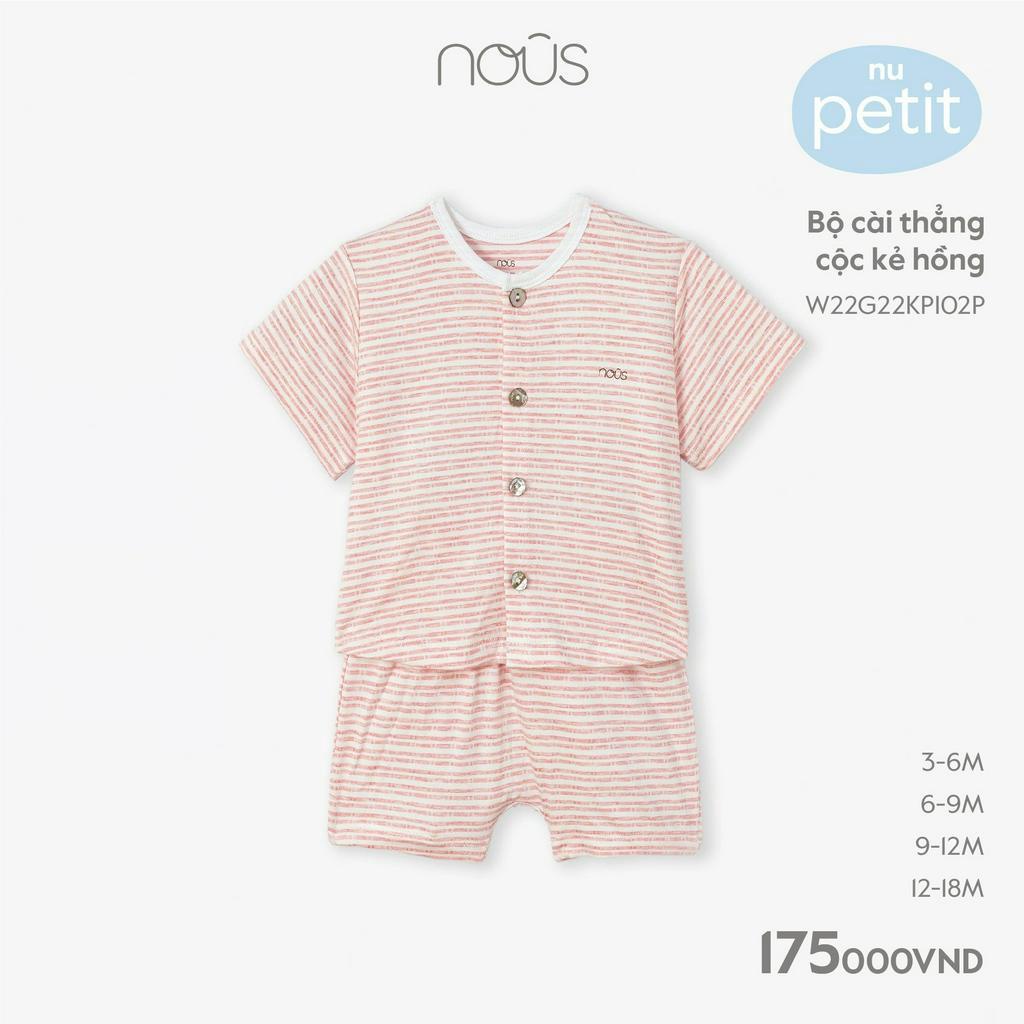 Bộ cộc tay cài thẳng NOUS 3m -12m