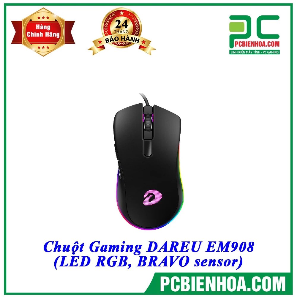 Siêu khuyến mãi)Chuột Gaming DAREU EM908 (LED RGBBRAVO sensor)