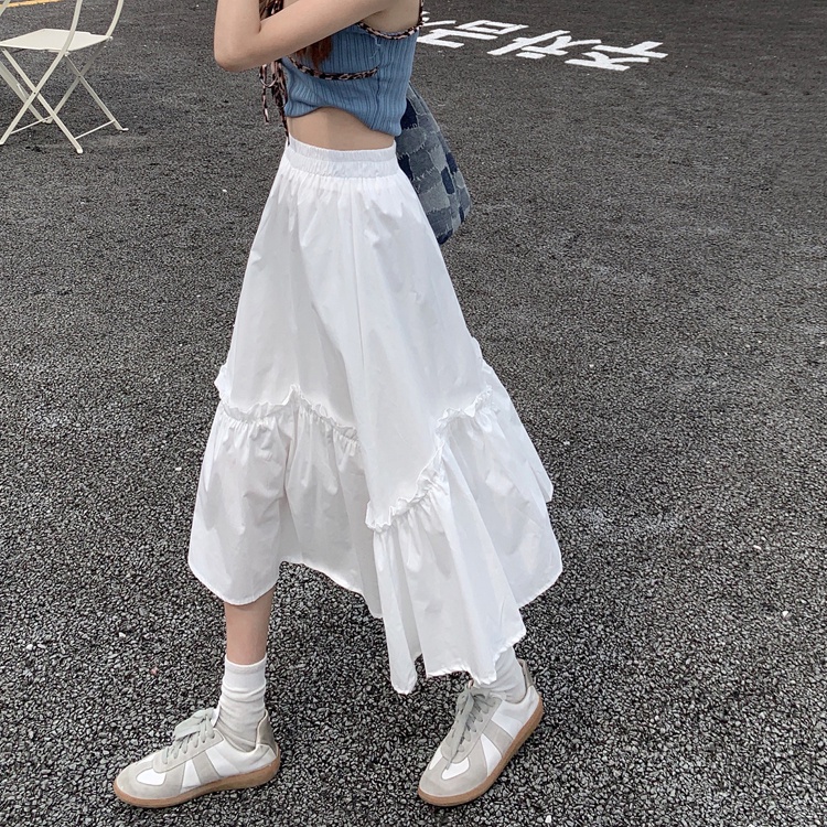 Chân Váy Chữ A Dài Lưng Cao Thời Trang Xuân Hè Cho Nữ