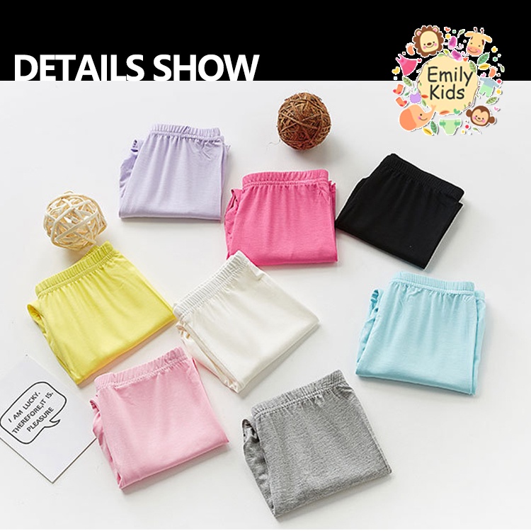 Quần Legging Co Giãn Bằng Cotton Màu Sắc Ngọt Ngào Dành Cho Bé Gái 3-8 Tuổi