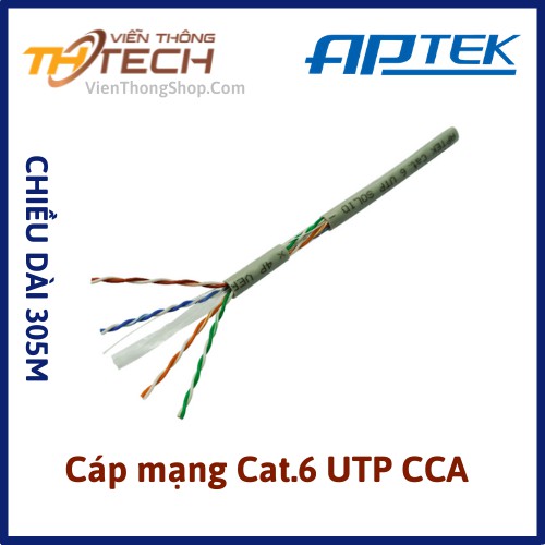 Cáp Mạng ApTek Cat.6 UTP 305M (CCA)