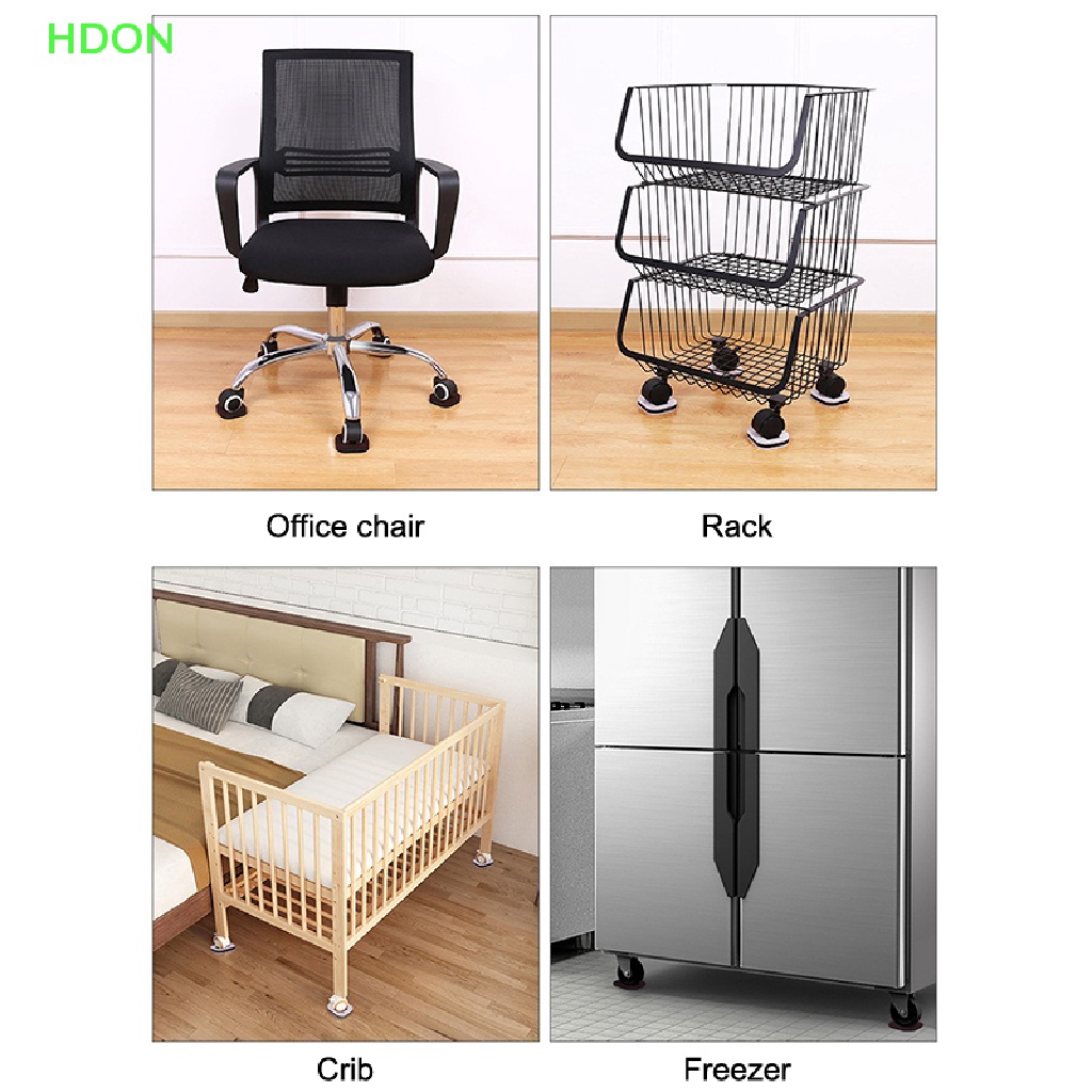 Set 5 Bánh Xe Lăn Chặn Chân Ghế Văn Phòng Bằng Nỉ Cứng Chống Trượt