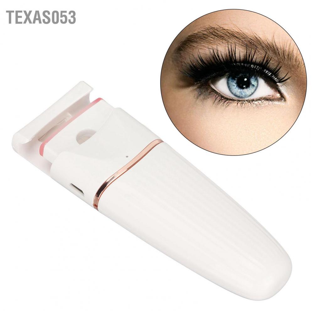 Texas053 Texas053 Dụng cụ uốn lông mi làm nóng bằng điện USB Sạc lâu dài Uốn nhanh Máy được sưởi ấm di động
