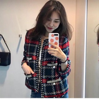 Áo khoác dạ tweed xuất xịn chuẩn auth giá 1/3