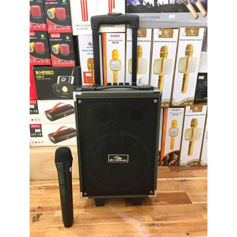 Loa Kéo Karaoke Bluetooth Kiomic Q8 pro Tặng micro Không dây