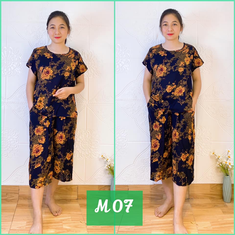 Bộ Lanh Đại Sớ Lửng tay hến Gia Huy - Bộ đồ trung niên cho bà cho mẹ