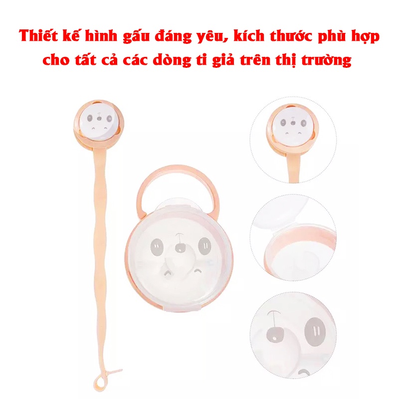 Hộp đựng ti giả, Dây đeo ti giả trong suốt tiện lợi an toàn cho bé yêu Baby-S – SSS028