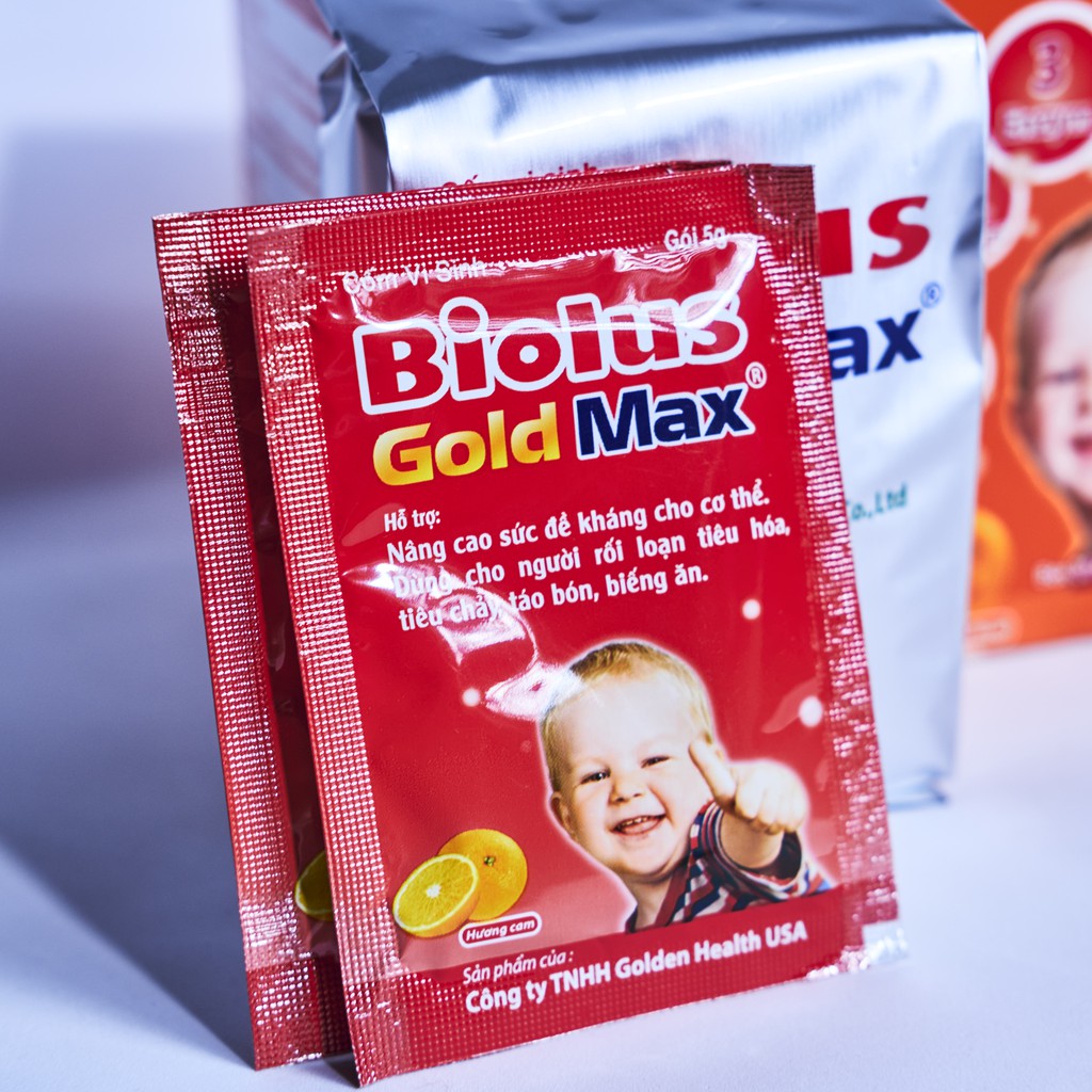 Men Vi Sinh BIOLUS GOLD MAX hỗ trợ tiêu hóa cho bé  Hộp 30 gói