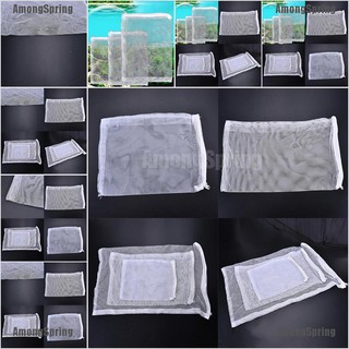 Amongspring✲ 1 Túi Lưới Lọc Có Khóa Kéo Cho Bể Cá