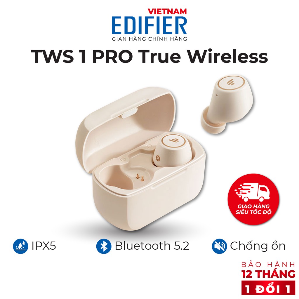Tai nghe Bluetooth 5.2 EDIFIER TWS1 PRO True Wireless Chống nước IPX5 - Hàng chính hãng - Bảo hành 12 tháng 1 đổi 1