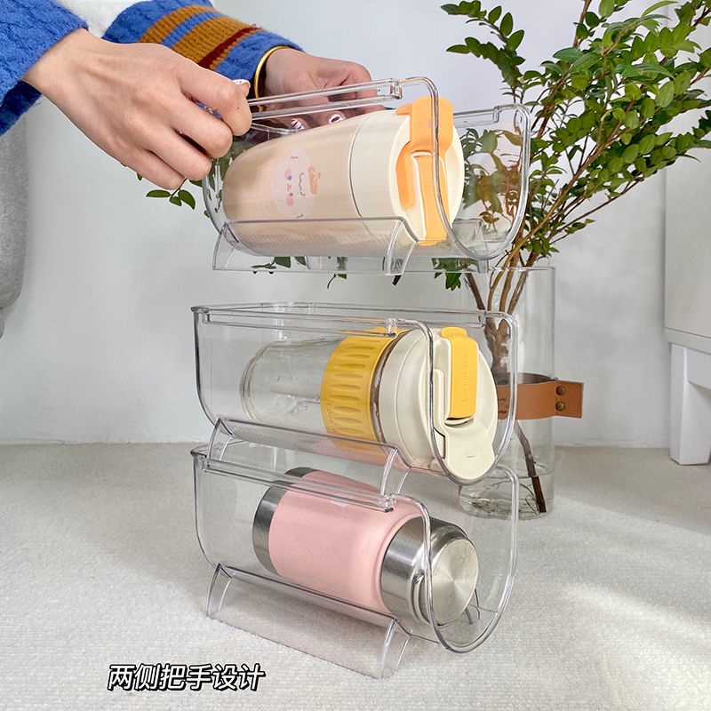 Giá đỡ cốc uống nước chống bụi nhiều tầng trong suốt sáng tạo tiện lợi