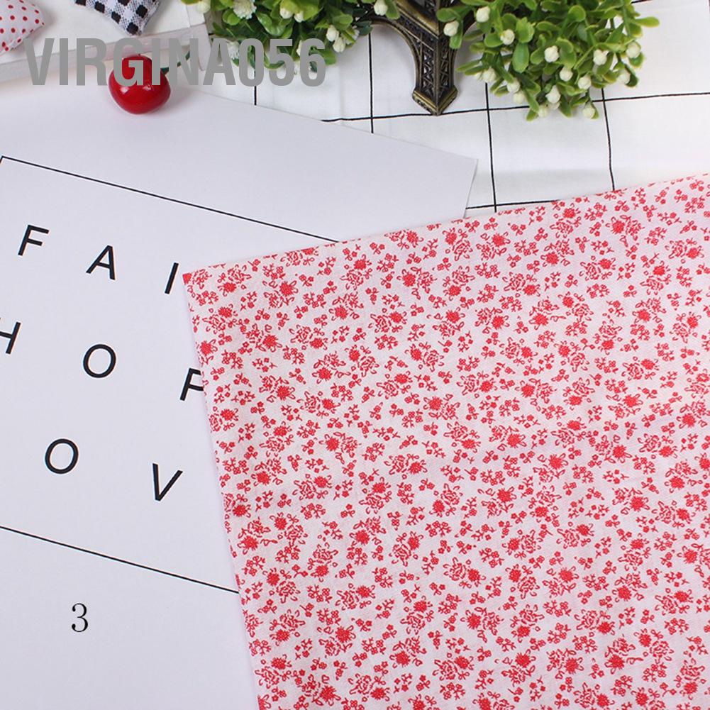 Virgina056 7pcs 50*50cm Cotton Fabric DIY Assorted Squares Pre‑Cut Bedding Kit Quarters Bundle