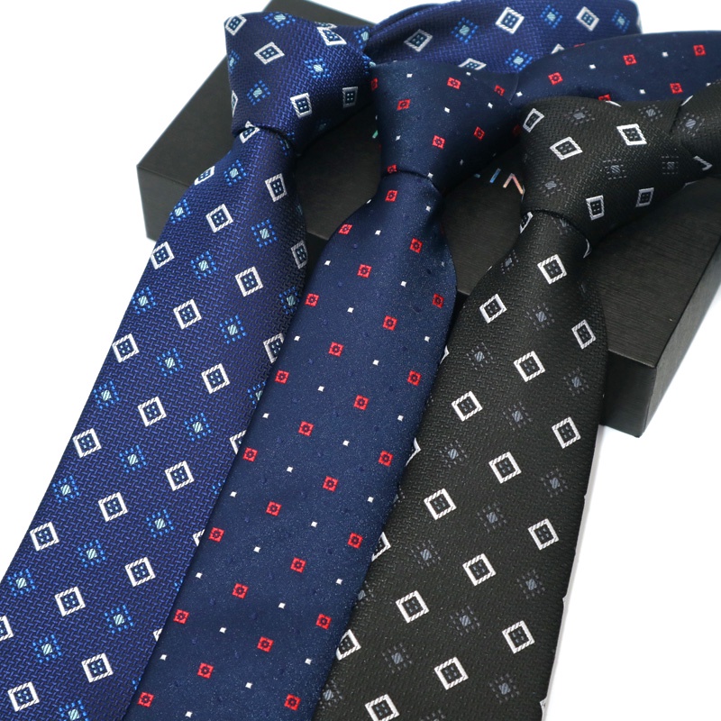 Cà Vạt 7CM Họa Tiết Sọc Chấm Bi Phong Cách Vintage Sang Trọng Cho Nam