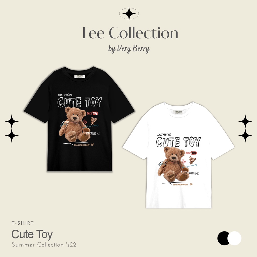 Áo thun oversize tay lỡ TEDDY CUTE TOY