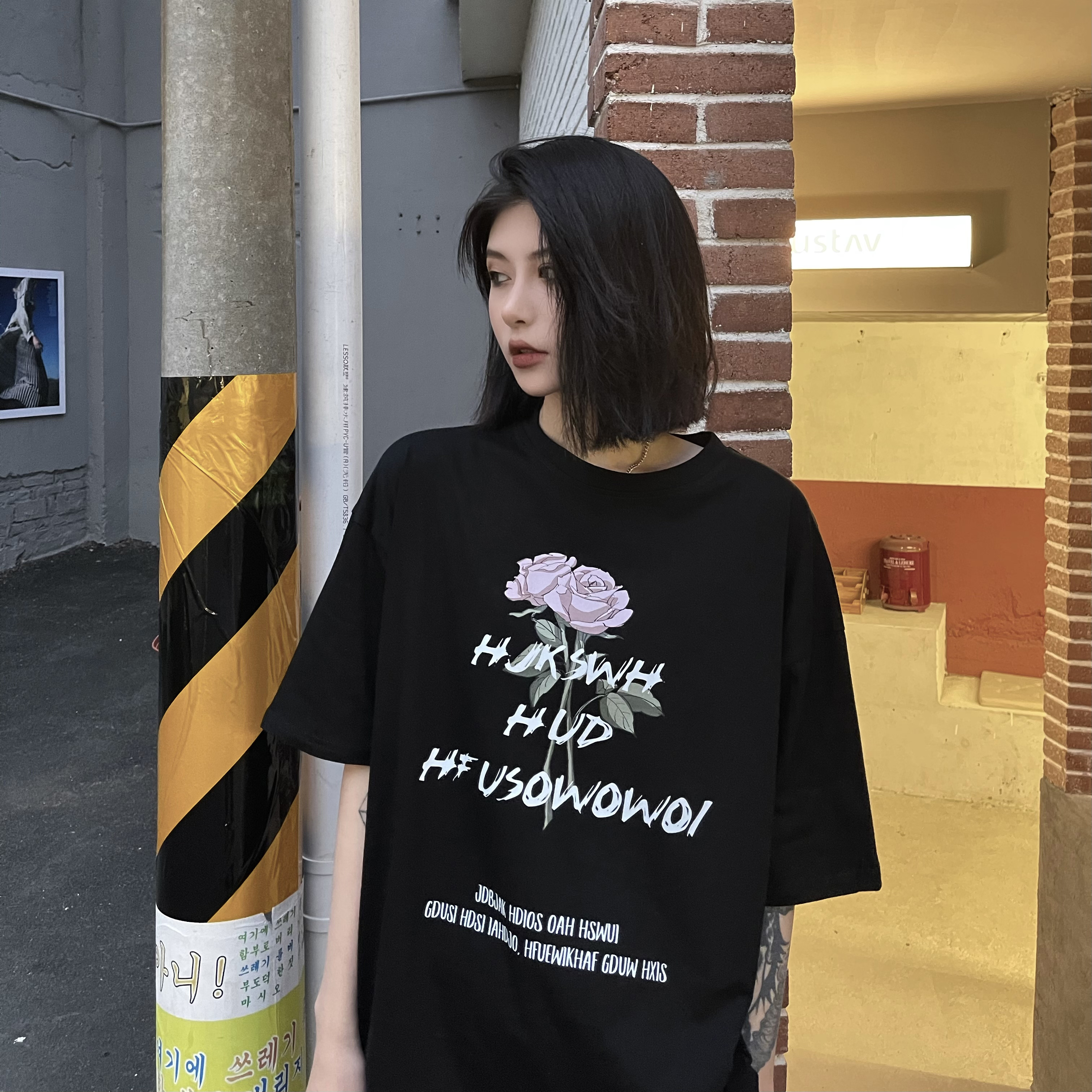 Áo Thun Cổ Tròn In Họa Tiết Đơn Giản Thời Trang Hàn Quốc 197734 | BigBuy360 - bigbuy360.vn