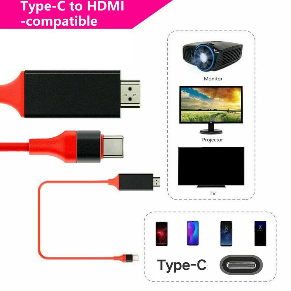 Giắc Chuyển Đổi 4k Mhl Type C Sang Hdmi-Compatible Tv Adapter Type C Sang Hdmi-Compatible