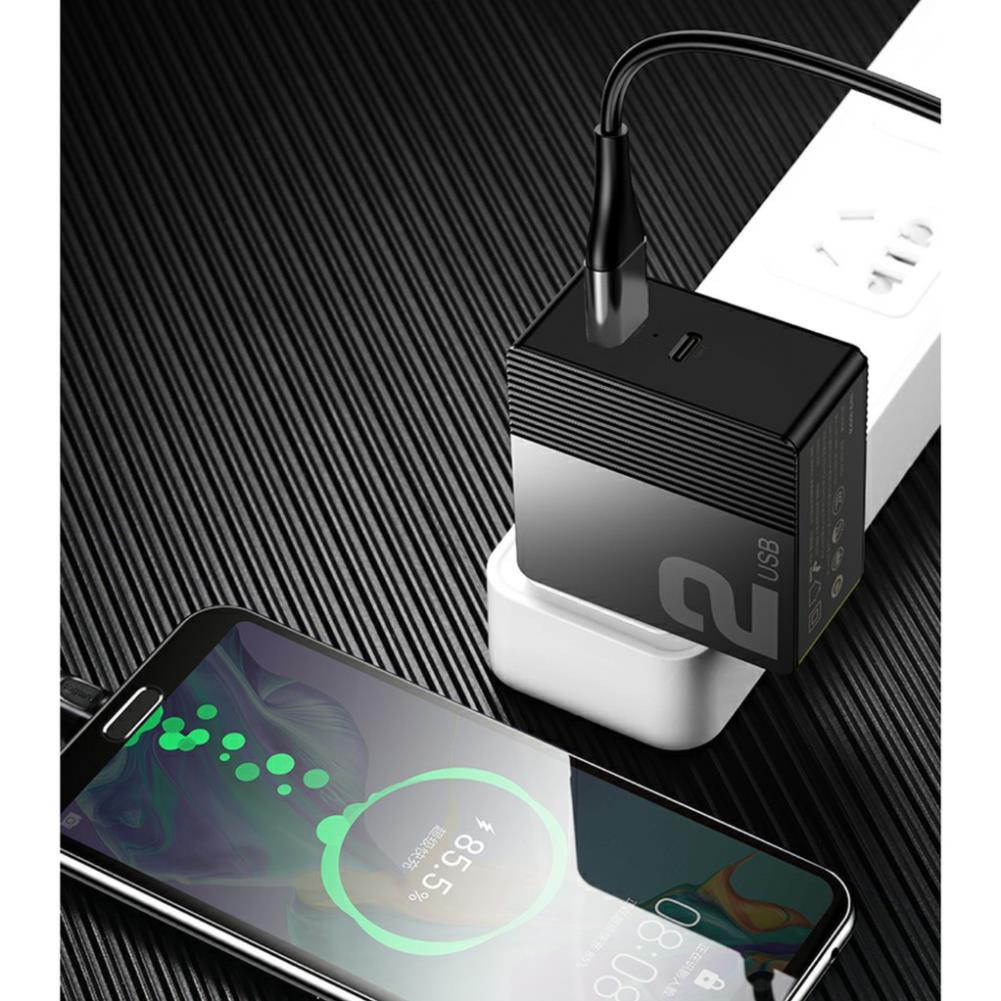 [ MỚI ]Củ sạc Sugar Dual-port Fast Travel Charger 30W C+A Rock- QC 4.0 Siêu nhanh