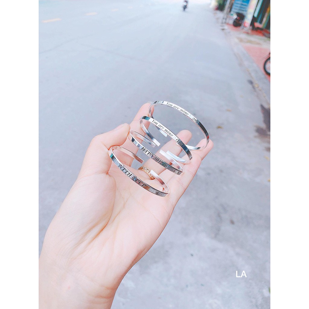 Vòng khắc theo yêu cầu nam nữ đeo được bạc ta