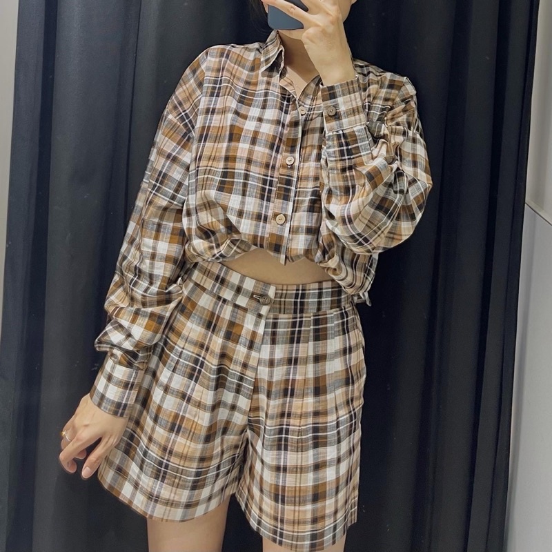 ÁO SƠ MI NÂU DÀI TAY