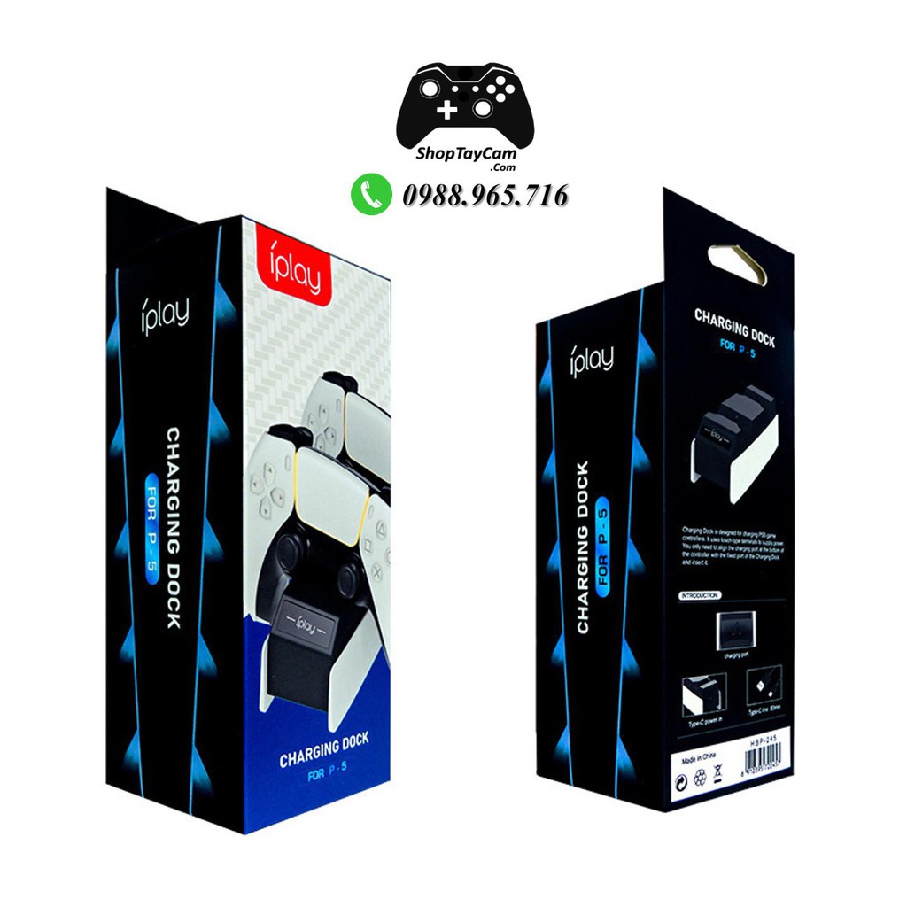 Dock Sạc Tay Cầm PS5 Sony DualSense 5, Đế Sạc Tay Cầm PS5 Chính Hãng Xịn Iplay | Top Bán Chạy Shoptaycam