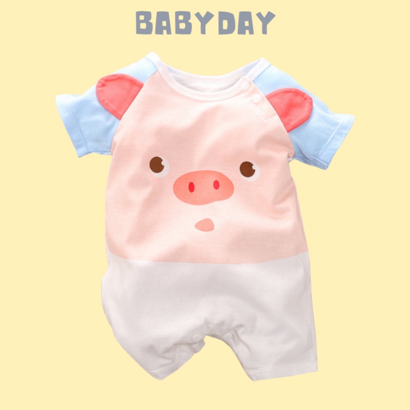 Body Đùi LOTUKA Cộc Tay Cho Bé Trai Bé Gái Dễ Thương Vải Cotton Mềm Mịn Cho Bé 3-12kg