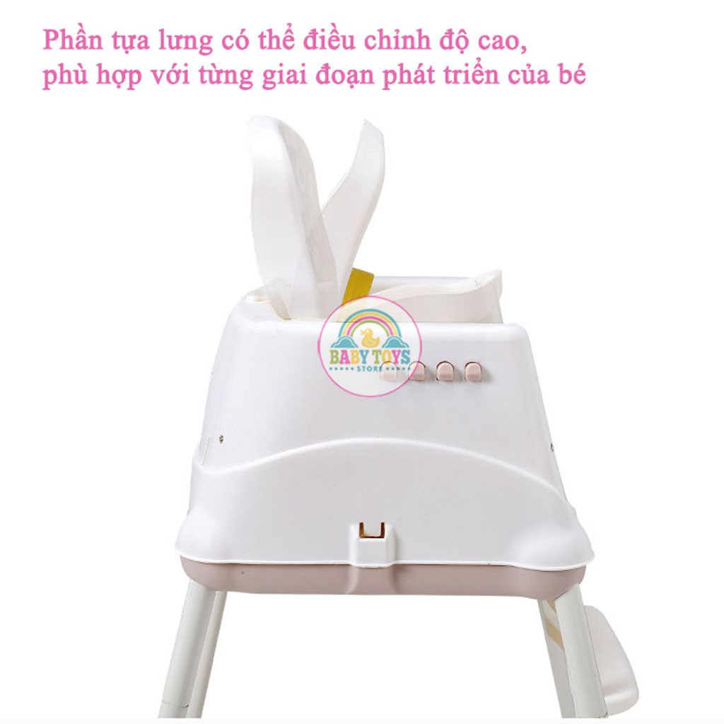 Ghế Ăn Dặm Cho Bé 3in1 Ghế, Ghế Bánh Xe, Ghế Cao, Gấp Gọn Dễ Dàng Mang Đi (Hàng Cao Cấp)