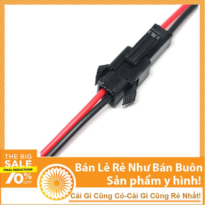 1 Cặp 40Cm Dây To Jack kết nối đực cái SM-2P 2.54mm Dài 40cm đường kính ngoài dây 0.3mm điện áp 300VCC