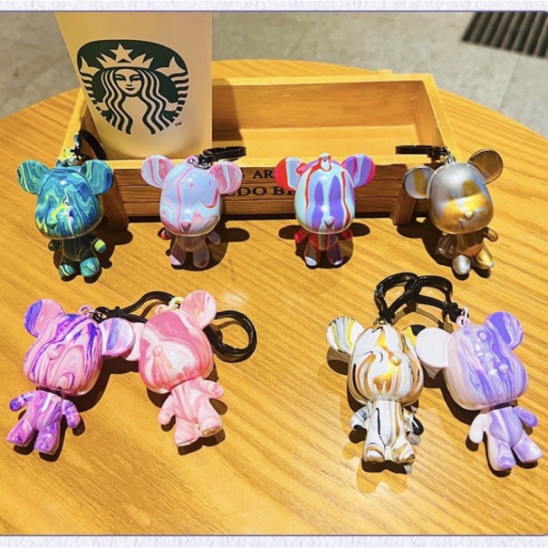 Set móc gấu tự đổ sơn Bearbrick DIY màu Acrylic nhiều màu, thỏa sức sáng tạo (SP dùng được cho trẻ từ 5 tuổi)