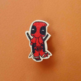 Huy Hiệu Cài Áo Gỗ Deadpool PN003