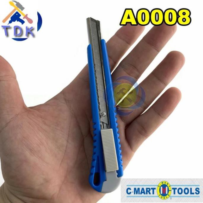 Dao rọc giấy C-Mart A0008 cán nhựa loại lưỡi 9mm