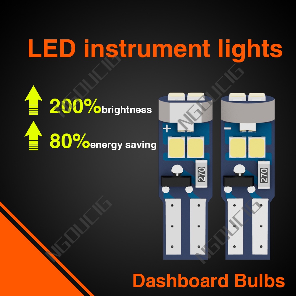 Bóng Đèn Led T5 6SMD 2016 W1.2 W3W DC12V Chuyên Dụng Cho Bảng Điều Khiển Xe Hơi