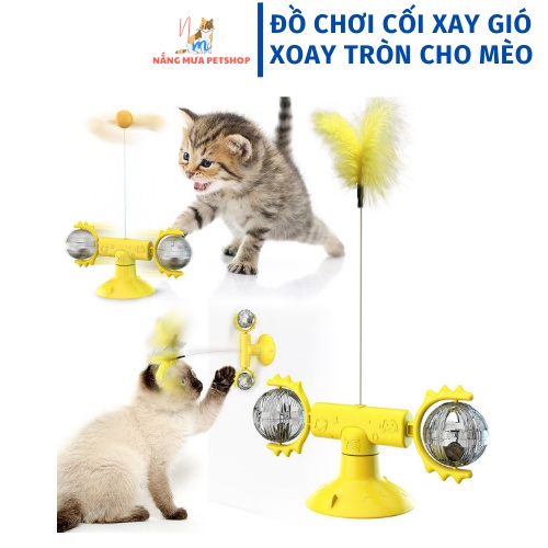 Đồ chơi cho mèo, đồ chơi cối xay gió xoay tròn, đồ chơi mèo