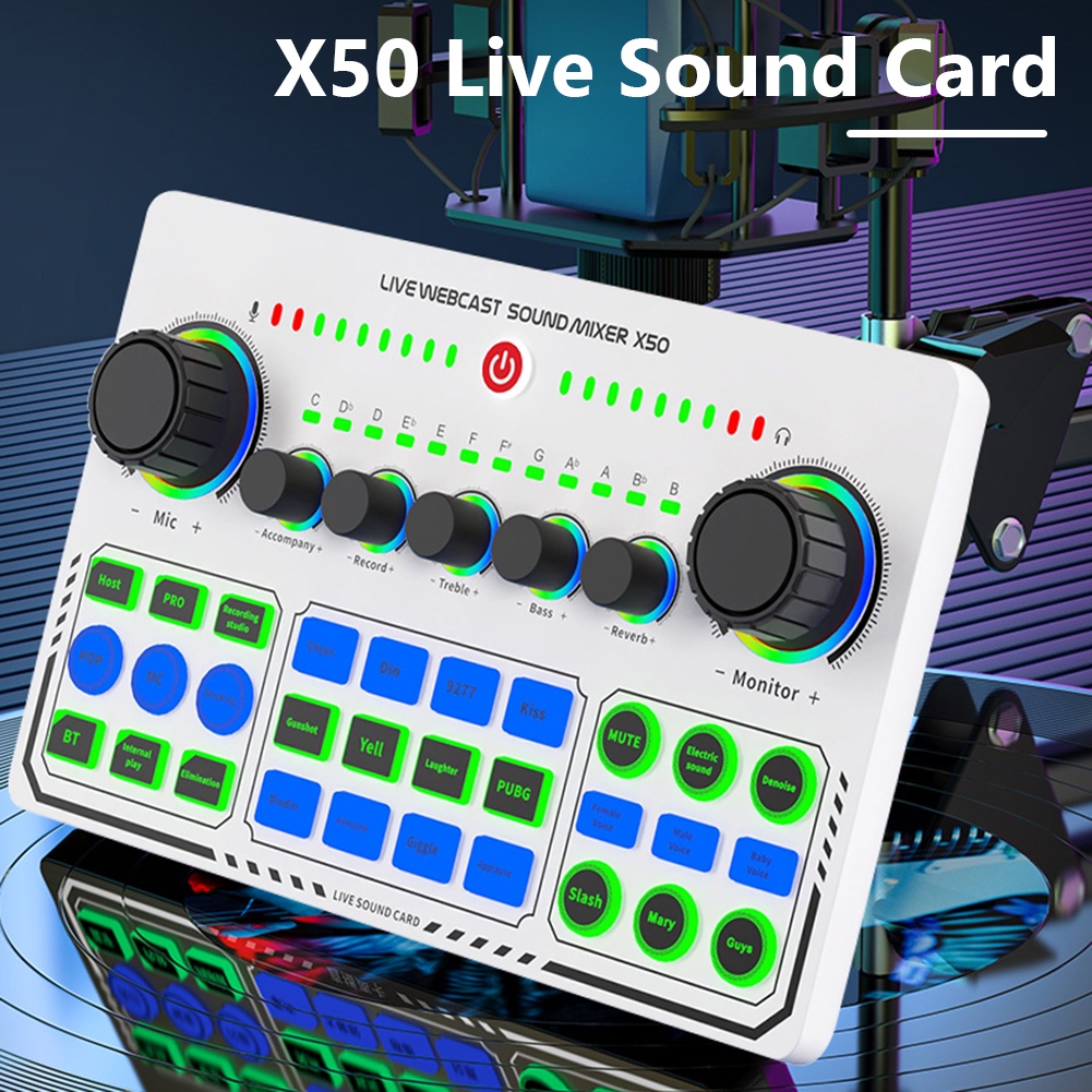 Thẻ Âm Thanh DJ Không Dây X50 RGB Kết Nối Bluetooth 16 Âm Thanh Chất Lượng Cao