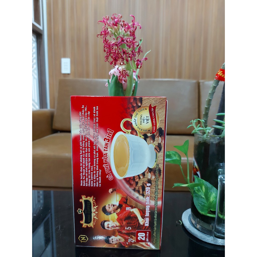 Coffee hòa tan 3 in 1 hộp 20 gói hiệu TNI King Coffee