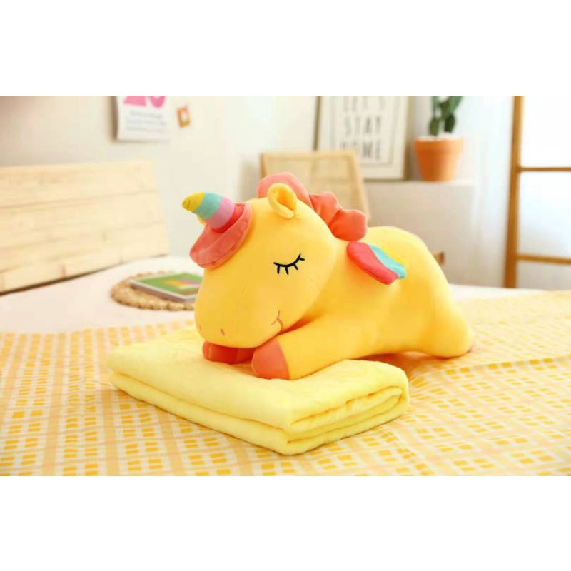 Gấu Bông Có Mền - Chăn Gối Văn Phòng 3in1