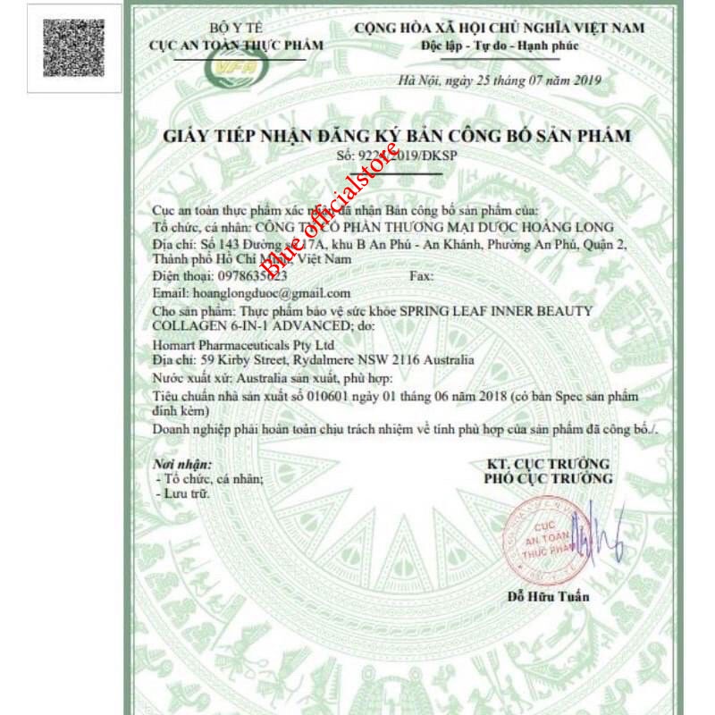 Viên Uống Collagen 6in1 Leaf Spring Inner Beauty Úc 90 Viên, 180 Viên