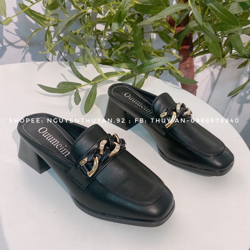 Sục xích gót vuông 5,5cm⚡️ANDUSTORE⚡️