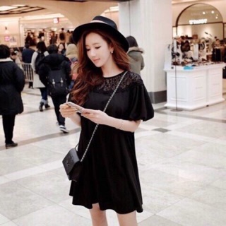 D592-ĐẦM FORM RỘNG CHỮ A PHỐI REN
